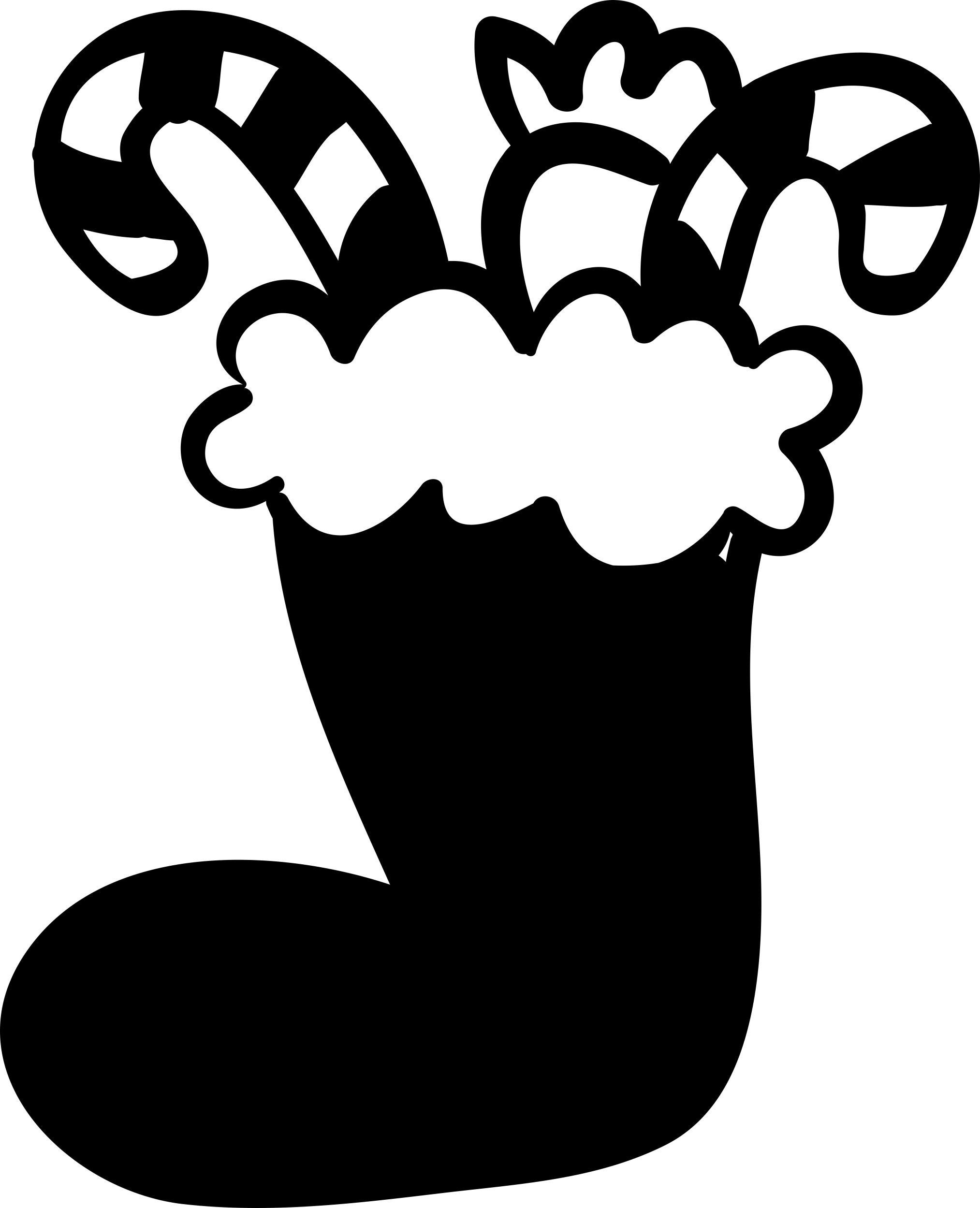 Christmas Sock With Candies Outline Svg Vector Free Vectors